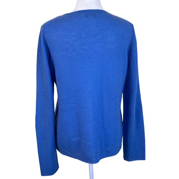 Vince Sz M Wool & Cashmere Blend Trimless Sweater in Hydrangea Blue Minimalist - Picture 6 of 16